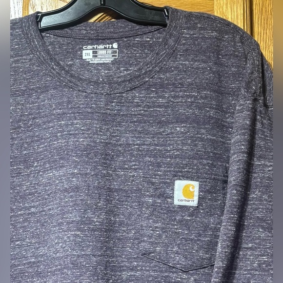 Carhartt Men's Purple Pattern Short Sleeve Pocket T-Shirt 2XL Loose Fit EUC - Picture 5 of 7